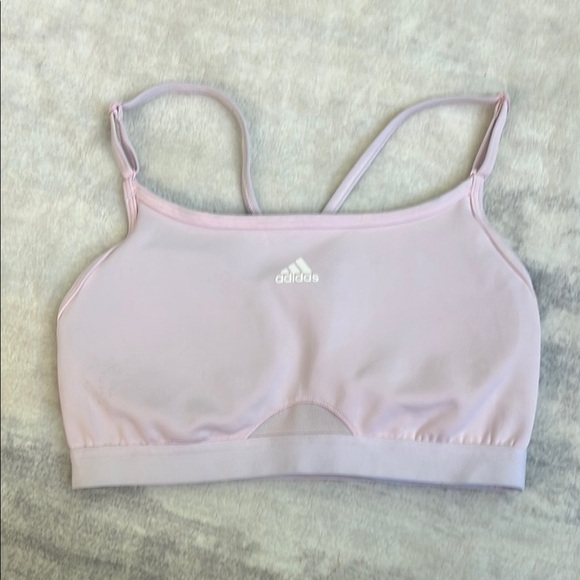 Adidas Pink Racerback Sports Bra - Picture 1 of 5